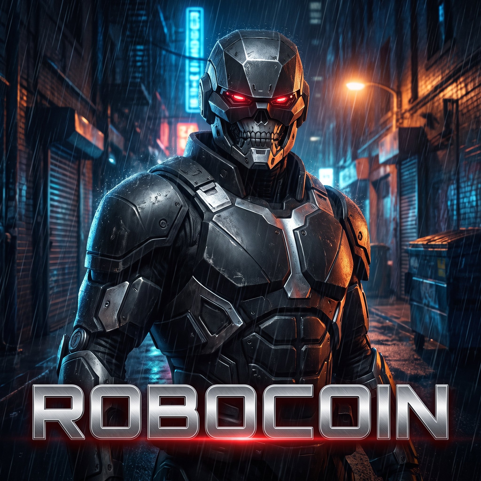 ROBOCOIN cyborg enforcer character portrait